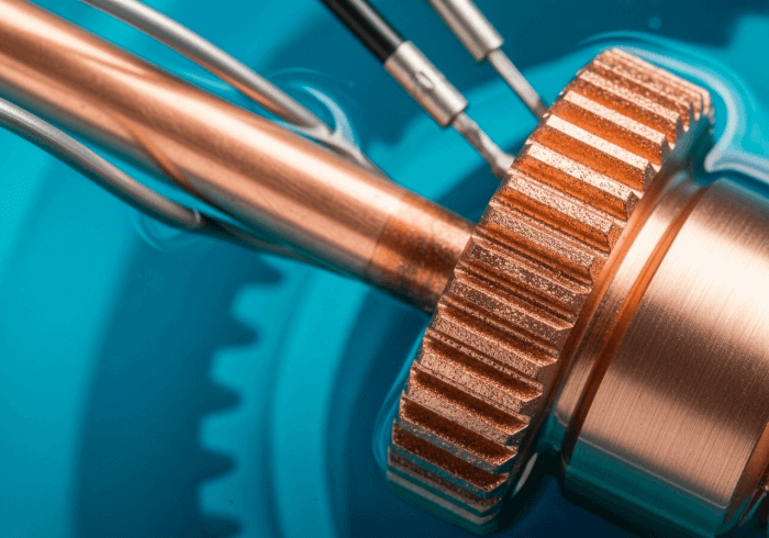 An ABS part with a bright, reflective chrome plated finish