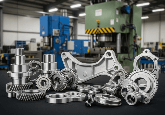 A stamped metal bracket with an anodized finish, a typical product of metal stamping