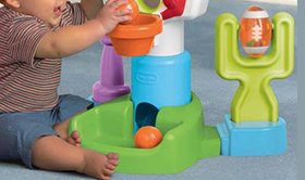 Colorful molded shells, representative of consumer product packaging