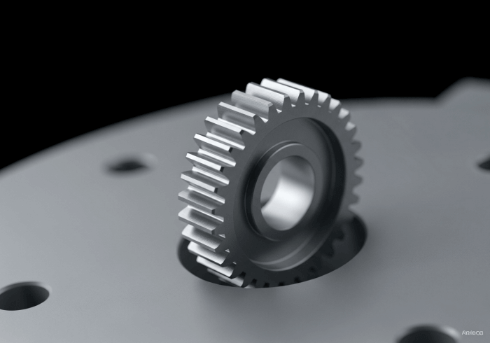 A close-up of intricate tool paths on a part, illustrating micro machining capabilities