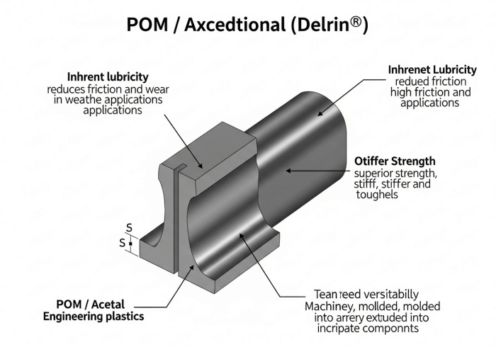 A set of clean, white gears made from machined POM, similar in application to Nylon